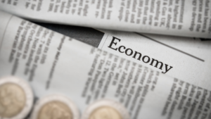Economy newspaper coins